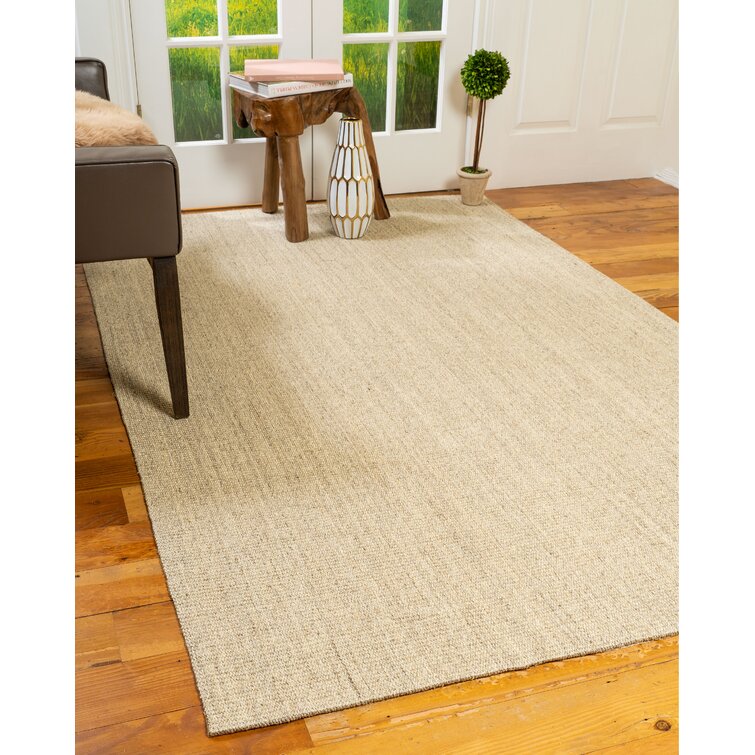 Highland Dunes Edgewood Hand Knotted Jute Sisal Area Rug In Beige Wayfair